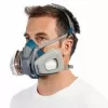 Semimaschera con filtrazione dell'aria 3M 6502QLPRO — semimaschera, blu/grigio, chiusura rapida