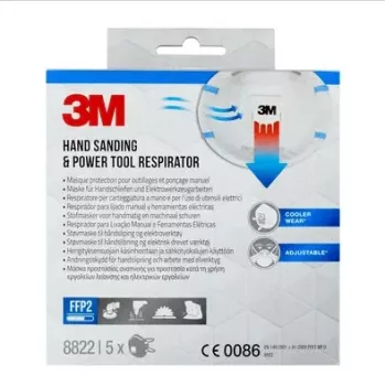 Maschera respiratoria riutilizzabile 3M 8822PRO5 FFP2 semimaschera filtrante antiparticolato