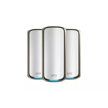 NETGEAR Orbi 970 Series Quad-Band WiFi 7, confezione da 3 Quad-Band (2,4 GHz / 5 GHz-1 / 5 GHz-2 / 6 GHz) Wi-Fi 6 (802.11ax) grigio interno