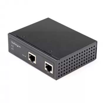 StarTech.com iniettore PoE Gigabit industriale - alta velocità/alta potenza 90W - 802.3bt PoE++ 52V-56VDC guida DIN adattatore iniettore UPoE/Ultra Power Over Ethernet - da -40C a +75C robusto