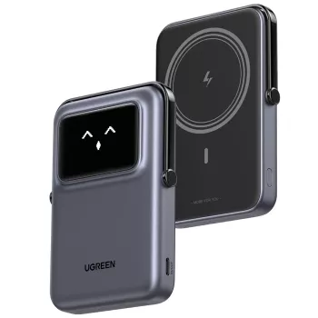 Powerbank UGREEN UNO 10000 mAh, ricarica wireless, nero