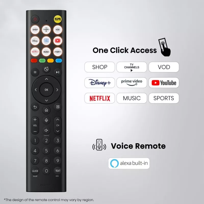 Hisense 65E8S TV ULED Mini LED 4K UHD da 65 pollici, Triple Tuner, 144 Hz