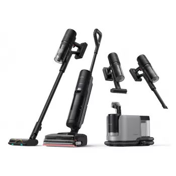 Aspirapolvere a batteria 2 in 1 Dreame H15 Mix — aspirapolvere a batteria per asciutto e bagnato con sistema senza sacchetto, 400 W, 23.000 Pa, spazzola a tre bordi, nero