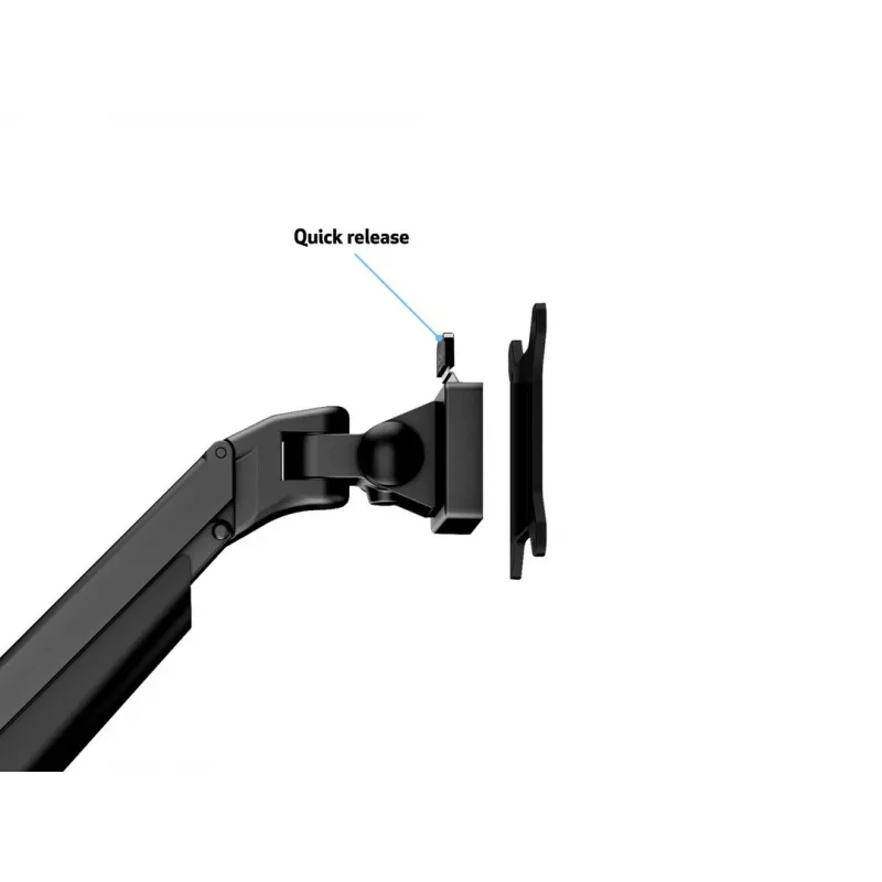 Multibrackets M VESA Gas Lift Arm supporto da scrivania o a parete Basic nero morsetto/fissaggio a vite 10 kg