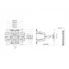 Supporto a parete MULTIBRACKETS M VESA Flexarm Full Motion Dual 400x400 per schermi 40–70 inch, 45 kg, nero