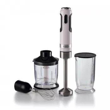 Ariete 602 Moderna frullatore a immersione, 1000 W, 10 velocità + turbo, accessori inclusi, bianco