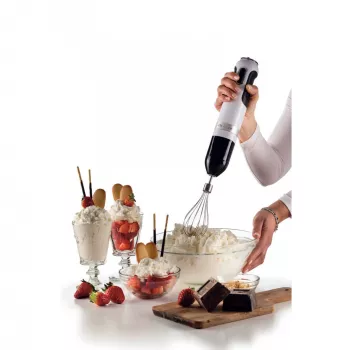 Ariete 602 Moderna frullatore a immersione, 1000 W, 10 velocità + turbo, accessori inclusi, bianco
