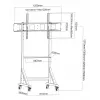 Techly ICA-TR7412 supporto/stand per TV 2,54 m (100 pollici) nero