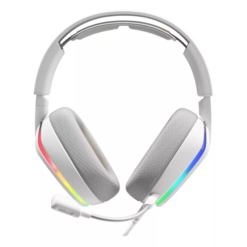 Glorious Gaming Glorious GHS Eternal RGB - headset gaming stereo RGB per PC, PS5, PS4, Switch - driver angolari ottimizzati, microfono rimovibile regolabile e cristallino, USB-C - durevole, comfort per tutto il giorno e la notte - bianco