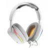 Glorious Gaming Glorious GHS Eternal RGB - headset gaming stereo RGB per PC, PS5, PS4, Switch - driver angolari ottimizzati, microfono rimovibile regolabile e cristallino, USB-C - durevole, comfort per tutto il giorno e la notte - bianco