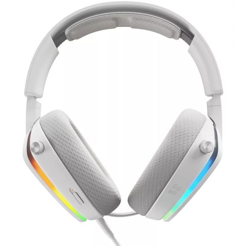 Glorious Gaming Glorious GHS Eternal RGB - headset gaming stereo RGB per PC, PS5, PS4, Switch - driver angolari ottimizzati, microfono rimovibile regolabile e cristallino, USB-C - durevole, comfort per tutto il giorno e la notte - bianco