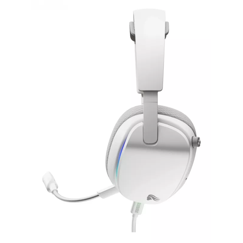 Glorious Gaming Glorious GHS Eternal RGB - headset gaming stereo RGB per PC, PS5, PS4, Switch - driver angolari ottimizzati, microfono rimovibile regolabile e cristallino, USB-C - durevole, comfort per tutto il giorno e la notte - bianco
