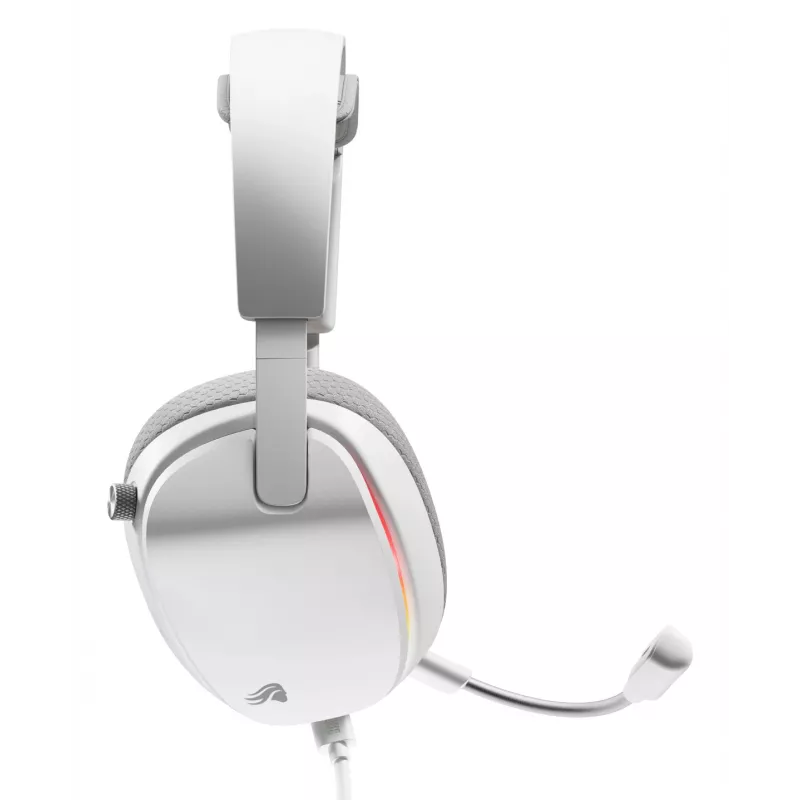 Glorious Gaming Glorious GHS Eternal RGB - headset gaming stereo RGB per PC, PS5, PS4, Switch - driver angolari ottimizzati, microfono rimovibile regolabile e cristallino, USB-C - durevole, comfort per tutto il giorno e la notte - bianco