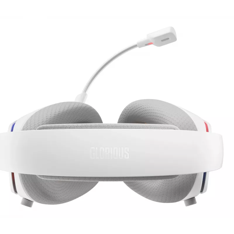 Glorious Gaming Glorious GHS Eternal RGB - headset gaming stereo RGB per PC, PS5, PS4, Switch - driver angolari ottimizzati, microfono rimovibile regolabile e cristallino, USB-C - durevole, comfort per tutto il giorno e la notte - bianco