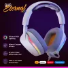 Glorious Gaming Glorious GHS Eternal RGB - headset gaming stereo RGB per PC, PS5, PS4, Switch - driver angolari ottimizzati, microfono rimovibile regolabile e cristallino, USB-C - durevole, comfort per tutto il giorno e la notte - bianco