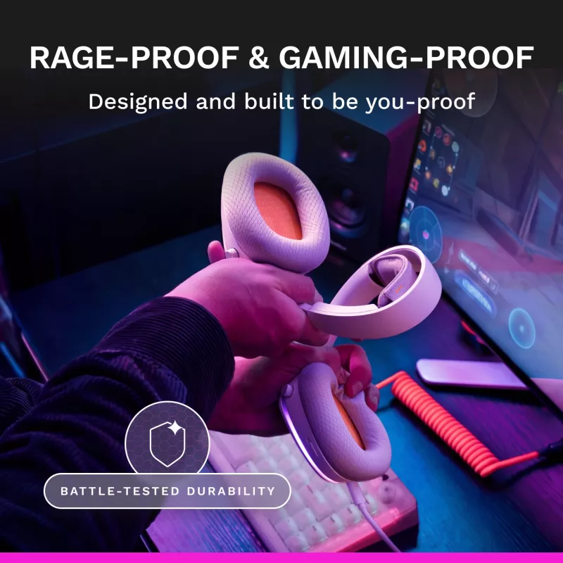 Glorious Gaming Glorious GHS Eternal RGB - headset gaming stereo RGB per PC, PS5, PS4, Switch - driver angolari ottimizzati, microfono rimovibile regolabile e cristallino, USB-C - durevole, comfort per tutto il giorno e la notte - bianco