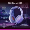 Glorious Gaming Glorious GHS Eternal RGB - headset gaming stereo RGB per PC, PS5, PS4, Switch - driver angolari ottimizzati, microfono rimovibile regolabile e cristallino, USB-C - durevole, comfort per tutto il giorno e la notte - bianco