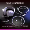 Glorious Gaming Glorious GHS Eternal RGB - headset gaming stereo RGB per PC, PS5, PS4, Switch - driver angolari ottimizzati, microfono rimovibile regolabile e cristallino, USB-C - durevole, comfort per tutto il giorno e la notte - bianco