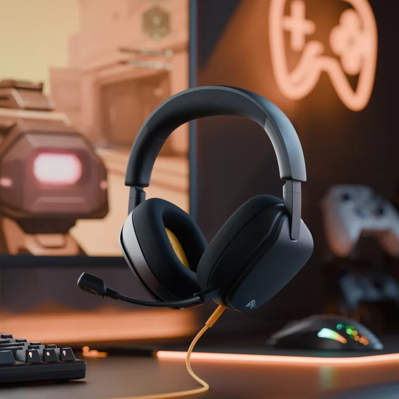 Glorious Gaming Glorious GHS Eternal - headset gaming stereo per PC, PS5, PS4, Xbox, Switch - driver angolari ottimizzati, microfono rimovibile regolabile e cristallino, 3,5 mm - robusto, comfort per tutto il giorno e la notte - nero