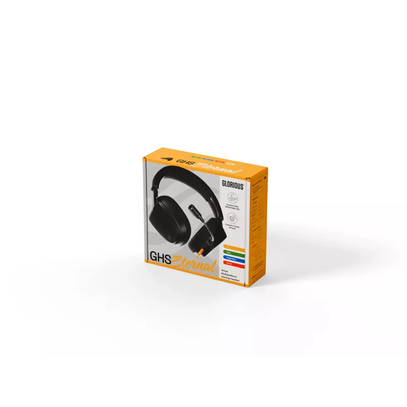 Glorious Gaming Glorious GHS Eternal - headset gaming stereo per PC, PS5, PS4, Xbox, Switch - driver angolari ottimizzati, microfono rimovibile regolabile e cristallino, 3,5 mm - robusto, comfort per tutto il giorno e la notte - nero
