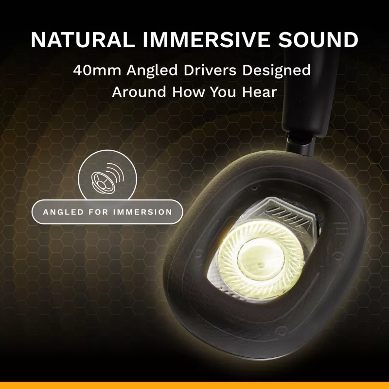 Glorious Gaming Glorious GHS Eternal - headset gaming stereo per PC, PS5, PS4, Xbox, Switch - driver angolari ottimizzati, microfono rimovibile regolabile e cristallino, 3,5 mm - robusto, comfort per tutto il giorno e la notte - nero