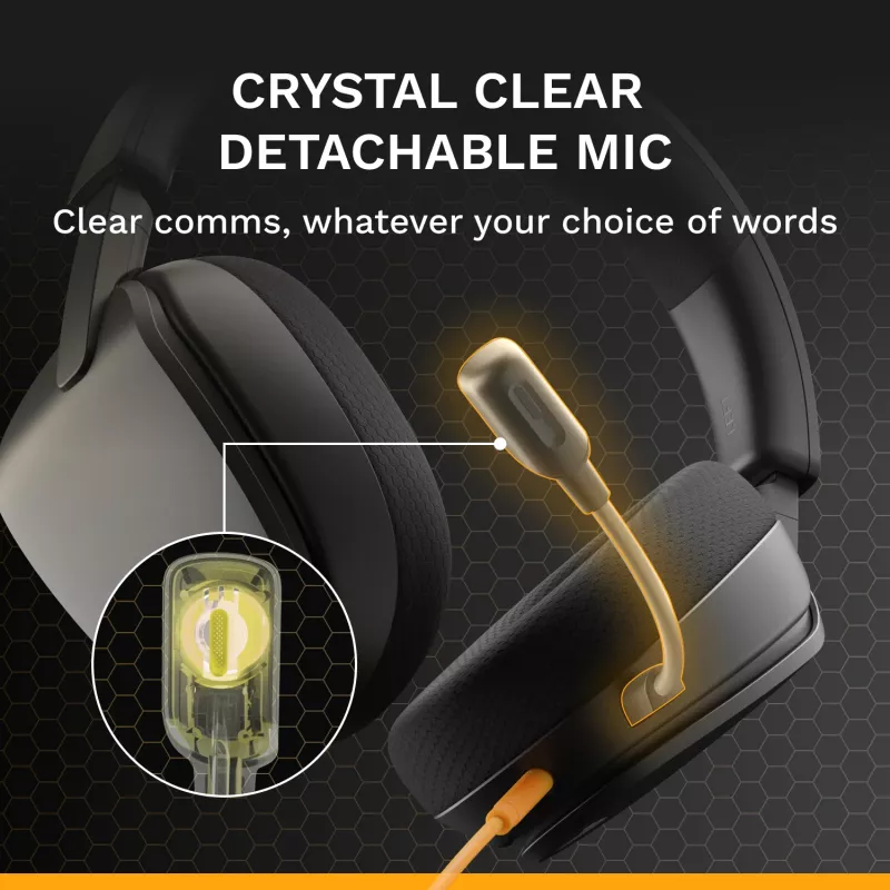 Glorious Gaming Glorious GHS Eternal - headset gaming stereo per PC, PS5, PS4, Xbox, Switch - driver angolari ottimizzati, microfono rimovibile regolabile e cristallino, 3,5 mm - robusto, comfort per tutto il giorno e la notte - nero