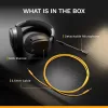 Glorious Gaming Glorious GHS Eternal - headset gaming stereo per PC, PS5, PS4, Xbox, Switch - driver angolari ottimizzati, microfono rimovibile regolabile e cristallino, 3,5 mm - robusto, comfort per tutto il giorno e la notte - nero