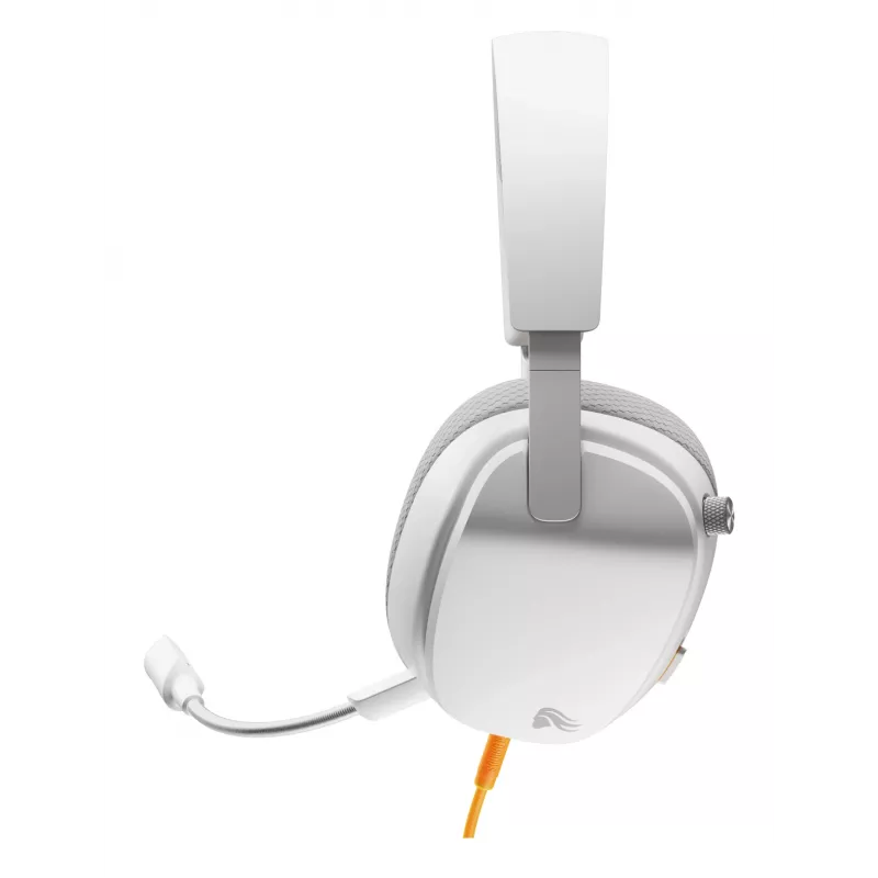 Glorious Gaming Glorious GHS Eternal - headset gaming stereo per PC, PS5, PS4, Xbox, Switch - driver angolari ottimizzati, microfono rimovibile regolabile e cristallino, 3,5 mm - durevole, comfort per tutto il giorno e la notte - bianco