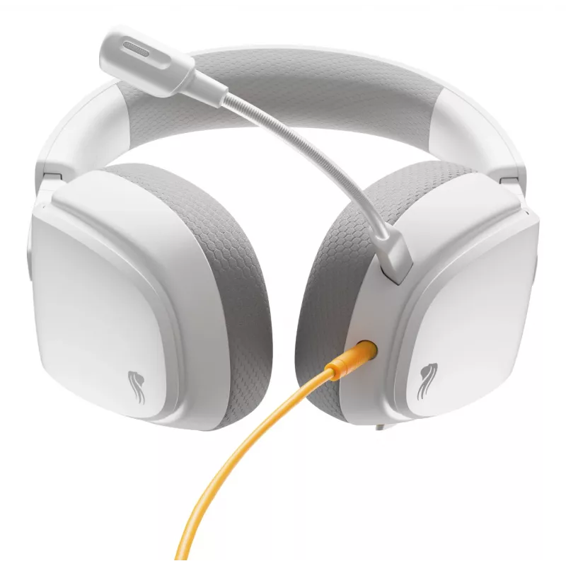 Glorious Gaming Glorious GHS Eternal - headset gaming stereo per PC, PS5, PS4, Xbox, Switch - driver angolari ottimizzati, microfono rimovibile regolabile e cristallino, 3,5 mm - durevole, comfort per tutto il giorno e la notte - bianco