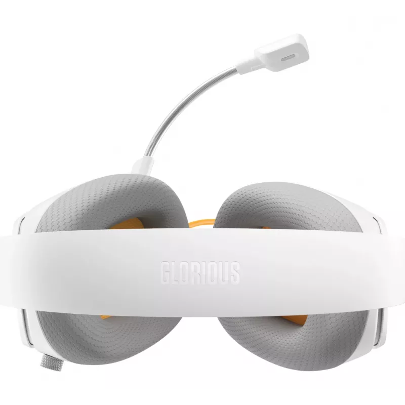 Glorious Gaming Glorious GHS Eternal - headset gaming stereo per PC, PS5, PS4, Xbox, Switch - driver angolari ottimizzati, microfono rimovibile regolabile e cristallino, 3,5 mm - durevole, comfort per tutto il giorno e la notte - bianco