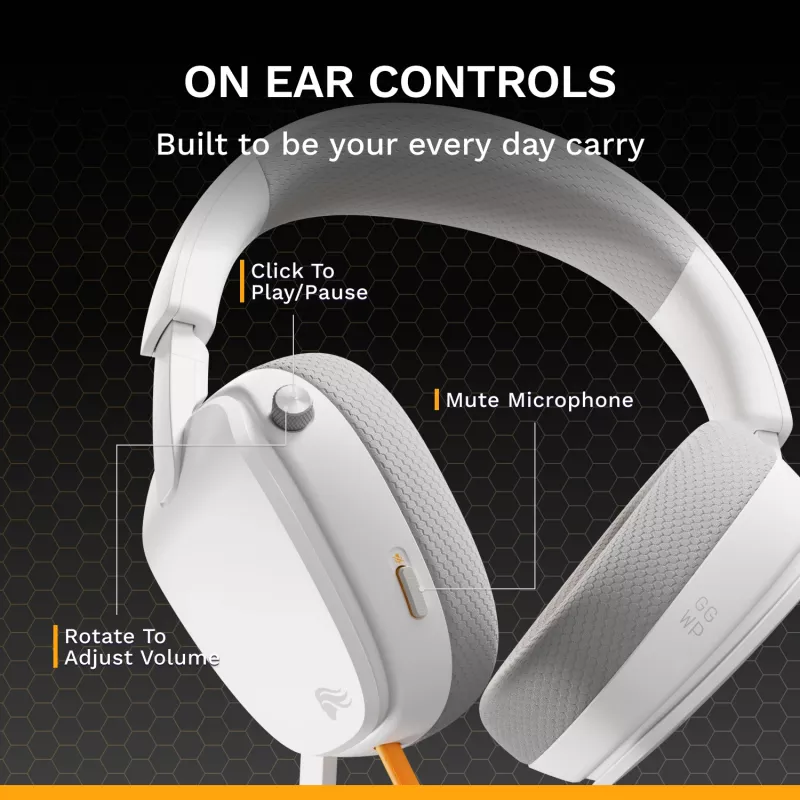 Glorious Gaming Glorious GHS Eternal - headset gaming stereo per PC, PS5, PS4, Xbox, Switch - driver angolari ottimizzati, microfono rimovibile regolabile e cristallino, 3,5 mm - durevole, comfort per tutto il giorno e la notte - bianco