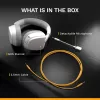 Glorious Gaming Glorious GHS Eternal - headset gaming stereo per PC, PS5, PS4, Xbox, Switch - driver angolari ottimizzati, microfono rimovibile regolabile e cristallino, 3,5 mm - durevole, comfort per tutto il giorno e la notte - bianco