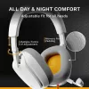 Glorious Gaming Glorious GHS Eternal - headset gaming stereo per PC, PS5, PS4, Xbox, Switch - driver angolari ottimizzati, microfono rimovibile regolabile e cristallino, 3,5 mm - durevole, comfort per tutto il giorno e la notte - bianco