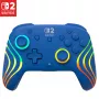 Gamepad con filo e wireless Turtle Beach Afterglow Wave blu per Nintendo Switch 2 – Bluetooth/USB-C, RGB, batteria ricaricabile integrata da 20 ore, cavo da 3 m