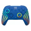 Gamepad con filo e wireless Turtle Beach Afterglow Wave blu per Nintendo Switch 2 – Bluetooth/USB-C, RGB, batteria ricaricabile integrata da 20 ore, cavo da 3 m