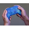 Gamepad con filo e wireless Turtle Beach Afterglow Wave blu per Nintendo Switch 2 – Bluetooth/USB-C, RGB, batteria ricaricabile integrata da 20 ore, cavo da 3 m