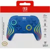 Gamepad con filo e wireless Turtle Beach Afterglow Wave blu per Nintendo Switch 2 – Bluetooth/USB-C, RGB, batteria ricaricabile integrata da 20 ore, cavo da 3 m
