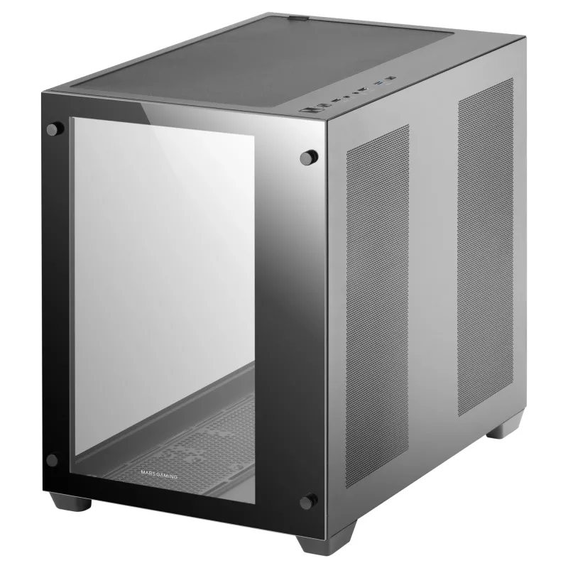 Mars Gaming MCV3 nero Custom XXL E-ATX gaming tower pannello frontale e laterale in vetro temperato struttura a doppia camera modulare