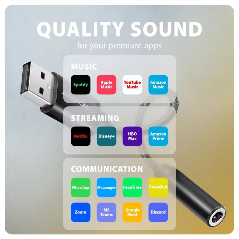 Axagon ADA-HA adattatore audio USB-A a jack 3,5 mm Hi-Res DAC, 384 kHz/32 Bit, stereo