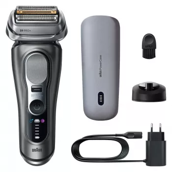 Rasoio a lamina Braun Series 9 Pro+ 9625s – grafite, 5 testine di rasatura, batteria Li‑Ion, trimmer, bagnato e asciutto