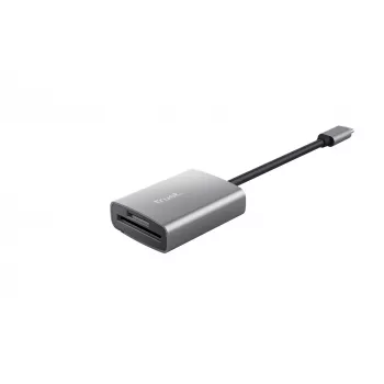 Lettore di schede Trust 24136 USB 3.2 Gen 1 (3.1 Gen 1) Type-C alluminio