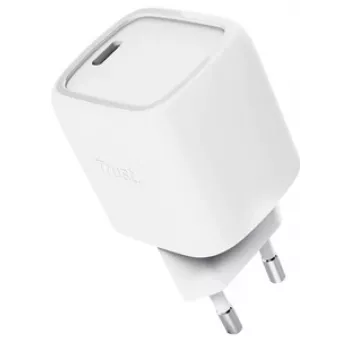 Caricabatterie Trust Maxo 30W USB-C GaN per interni ricarica rapida bianco