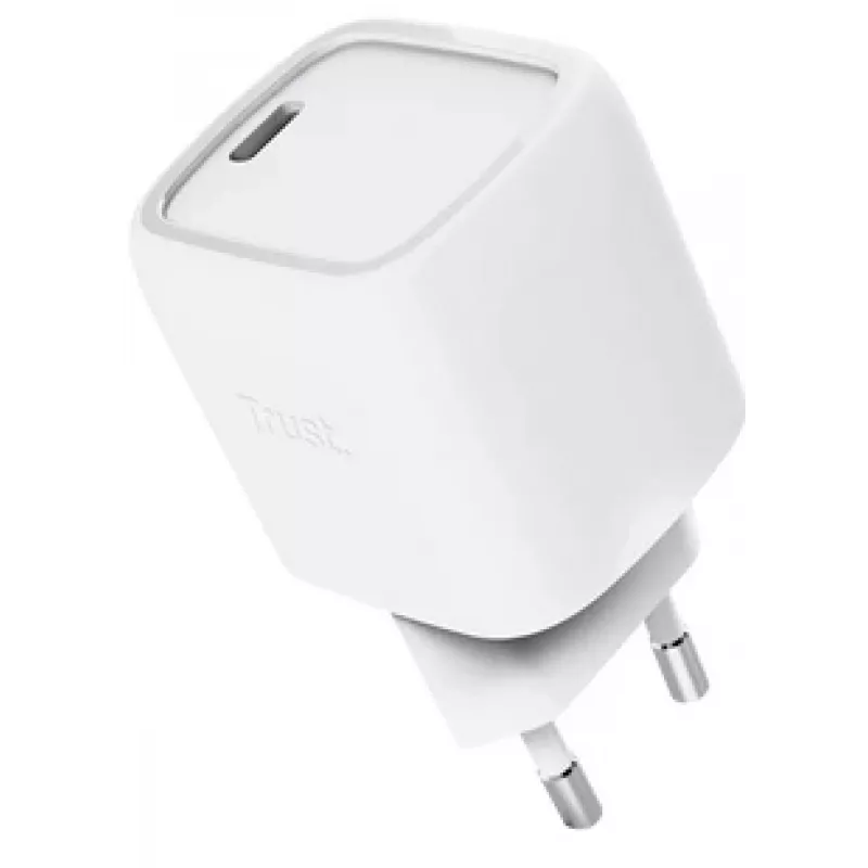 Caricabatterie Trust Maxo 30W USB-C GaN per interni ricarica rapida bianco