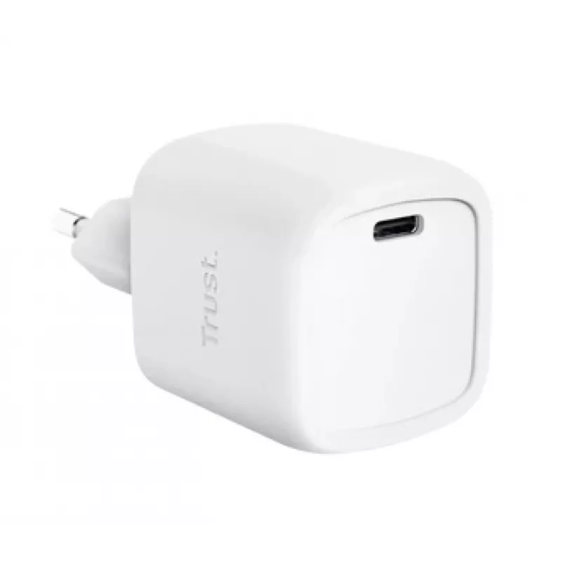 Caricabatterie Trust Maxo 30W USB-C GaN per interni ricarica rapida bianco