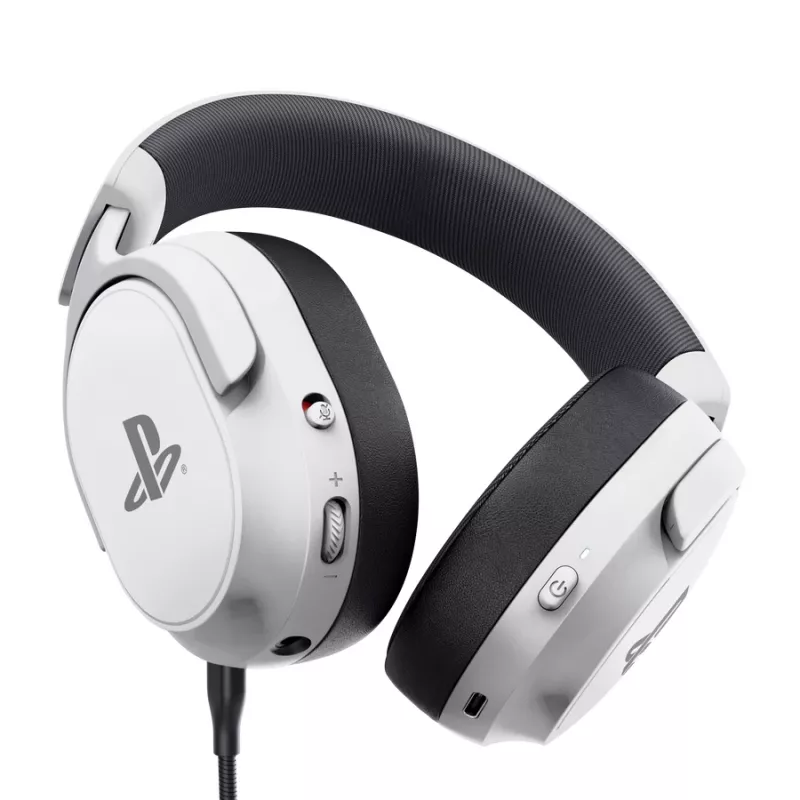 Cuffie Trust GXT 499 Forta con filo e senza fili con archetto gaming bianche