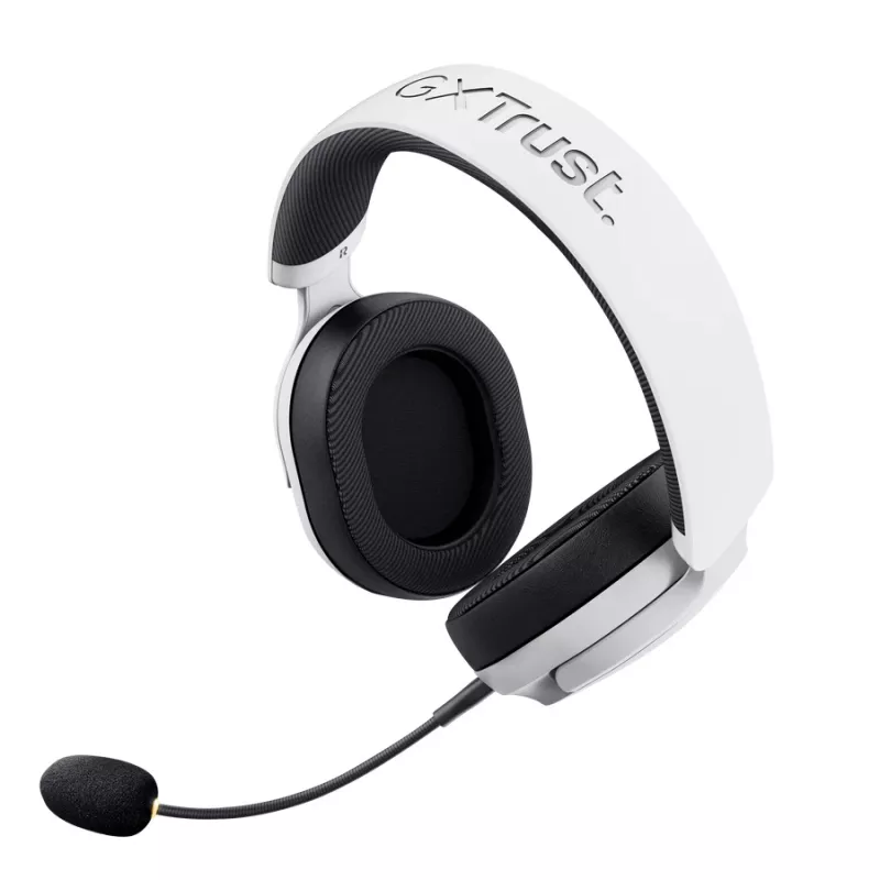 Cuffie Trust GXT 499 Forta con filo e senza fili con archetto gaming bianche