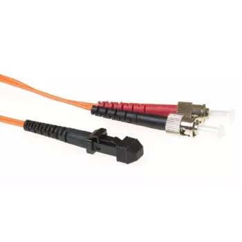 Cavo patch in fibra ottica ACT 2 m LSZH multimodale 62,5/125 OM1 duplex con connettori MTRJ e ST