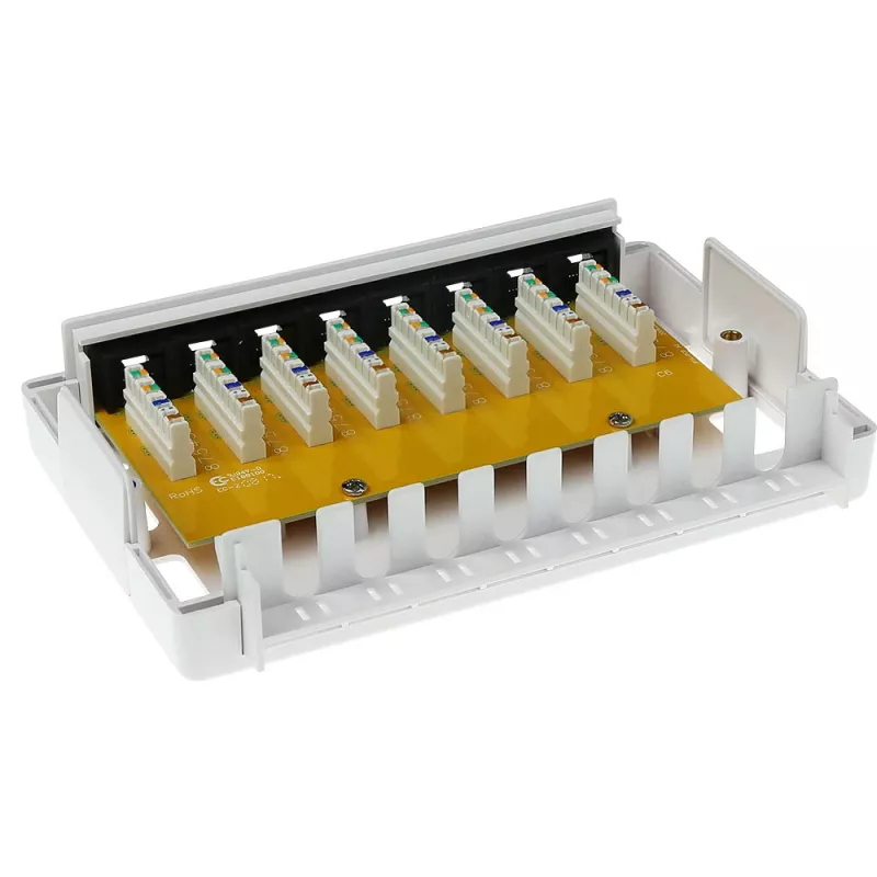 Presa a parete ACT FA6000 — presa di connessione CAT6 non schermata a 8 porte