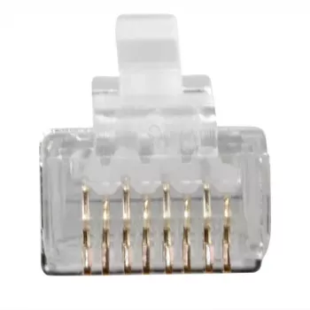 ACT Connettore modulare schermato RJ45 (8P/8C) CAT6A per cavo rotondo con conduttori rigidi o flessibili
