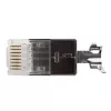 ACT Connettore modulare schermato RJ45 (8P/8C) CAT6A per cavo rotondo con conduttori rigidi o flessibili